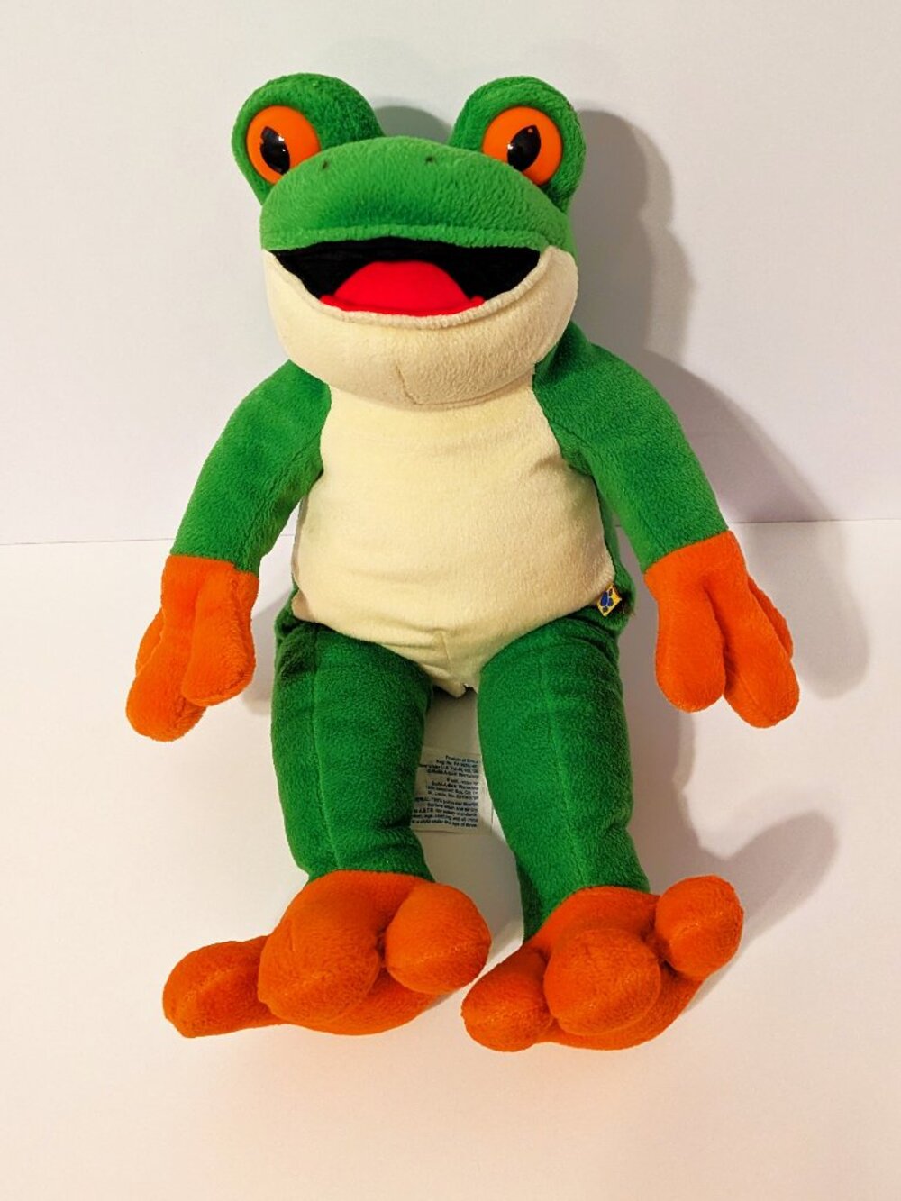 Build-a-Bear 2006 Tree Frog Plush Stuffed Animal HARD TO FIND 18" Green Orange
